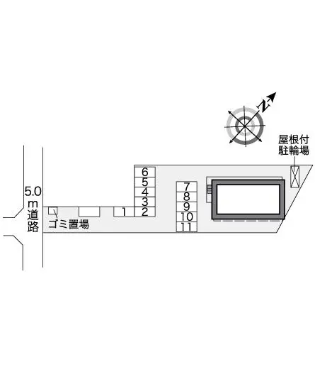 ★手数料０円★東近江市東沖野３丁目　月極駐車場（LP）